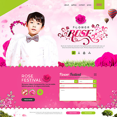 PSD 템플릿 남자 분홍색 웹템플릿 이벤트페이지 한명 이벤트 장미 한국인 열기구 소년한명만 이미지템플릿 1 꽃 컬러 항공교통 사람 동양인 페이지 남자한명만 소년만 파일형식
