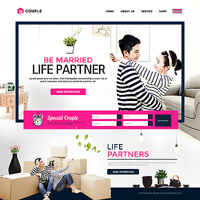PSD 템플릿 여자 남자 분홍색 웹템플릿 신혼부부 이벤트페이지 이벤트 여러명 20대 성인 인테리어 한국인 자명종 즐거움 이삿짐 성인만 이미지템플릿 디자인 부부 감정 시계 컬러 다수 사람 동양인 청년 알람 이사 신혼 페이지 파일형식