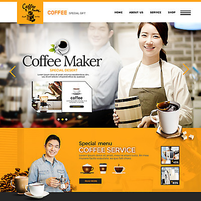 PSD 템플릿 여자 남자 커피 웹템플릿 이벤트페이지 이벤트 성인 세명 30대 갈색 한국인 원두 바리스타 로스팅 성인만 이미지템플릿 직업 음료 컬러 사람 동양인 장년 페이지 파일형식