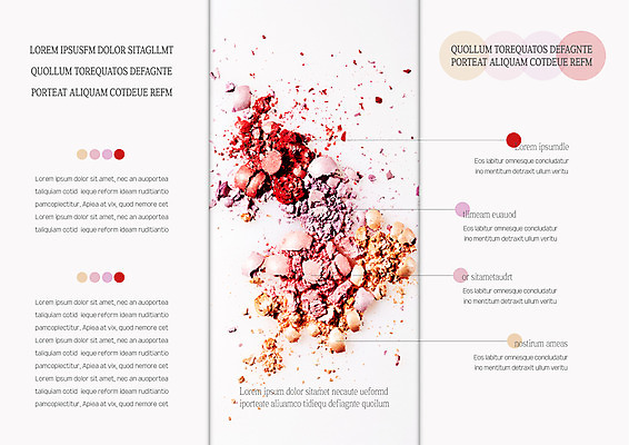 템플릿 편집 표지디자인 북디자인 출판디자인 내지 리플렛 북커버 3단접지 팜플렛 사람없음 화장 뷰티 가루 아이섀도 이미지템플릿 AI파일 화장품 파일형식 벡터
