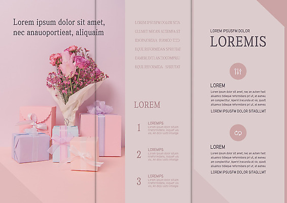 템플릿 편집 표지디자인 북디자인 출판디자인 내지 리플렛 꽃다발 북커버 3단접지 팜플렛 사람없음 선물상자 이미지템플릿 AI파일 꽃 선물 상자 파일형식 벡터