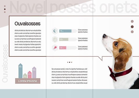 템플릿 편집 한마리 표지디자인 북디자인 출판디자인 내지 리플렛 북커버 3단접지 나비넥타이 그래프 팜플렛 사람없음 옆모습 올려보기 개 비글 반려 이미지템플릿 AI파일 1 뷰포인트 포유류 모션 넥타이 파일형식 벡터