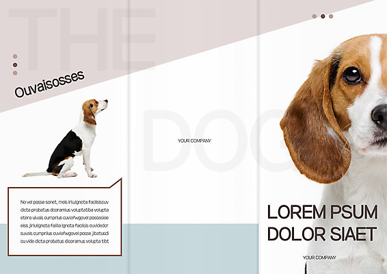 템플릿 편집 표지디자인 북디자인 출판디자인 표지 리플렛 두마리 북커버 3단접지 팜플렛 사람없음 개 비글 반려 이미지템플릿 AI파일 2 포유류 파일형식 벡터