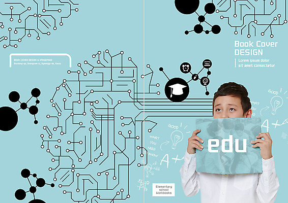 PSD 템플릿 편집 표지디자인 북디자인 출판디자인 어린이교육 교육 표지 남자 어린이 리플렛 북커버 학사모 전구 한명 팜플렛 상반신 책 일본인 전자회로 이미지템플릿 외국인 모자_잡화 1 졸업 사람 동양인 회로판 파일형식