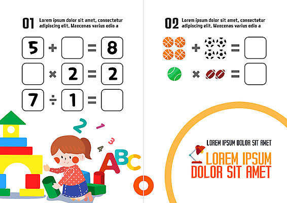 PSD 템플릿 편집 표지디자인 북디자인 알파벳 출판디자인 여자 어린이교육 교육 내지 어린이 리플렛 북커버 축구공 농구공 한명 팜플렛 숫자 수학 테니스공 덧셈 럭비공 곱셈 나눗셈 블록쌓기 이미지템플릿 문자 1 영어 공 축구용품 교과목 농구 사람 쌓기 블록 테니스용품 럭비용품 사칙연산 파일형식