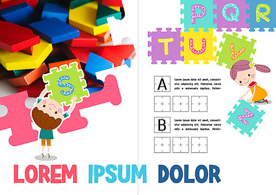 PSD 템플릿 편집 표지디자인 북디자인 알파벳 출판디자인 여자 어린이교육 교육 남자 내지 어린이 리플렛 북커버 영어교육 팜플렛 두명 블록 퍼즐 낱말맞추기 이미지템플릿 영어 사람 맞추기 파일형식