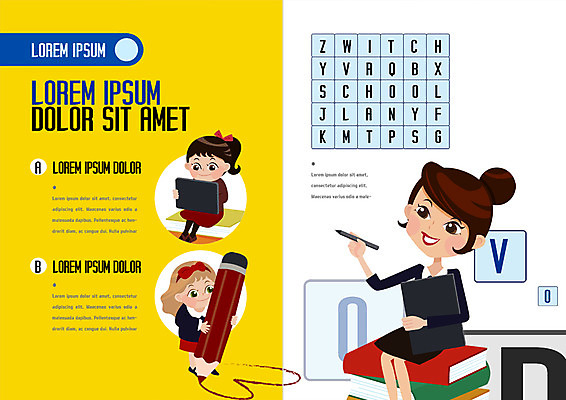 PSD 템플릿 편집 표지디자인 북디자인 알파벳 출판디자인 여자 어린이교육 교육 내지 어린이 리플렛 북커버 앉기 팜플렛 성인 책 세명 연필 교사 이미지템플릿 직업 영어 모션 학용품 사람 필기구 파일형식