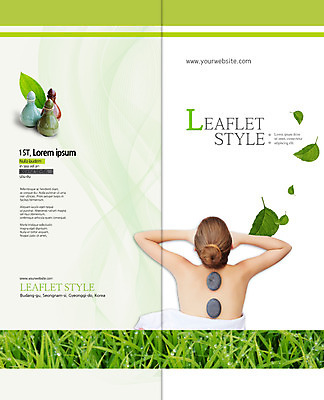 PSD 템플릿 편집 표지디자인 북디자인 출판디자인 여자 표지 엎드리기 리플렛 2단접지 북커버 나뭇잎 한명 팜플렛 상반신 성인 뒷모습 눕기 뷰티 스파 돌_바위 마사지 풀 이미지템플릿 식물 1 뷰포인트 잎 모션 사람 파일형식