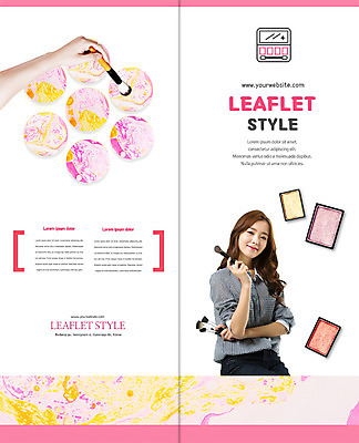 PSD 템플릿 편집 표지디자인 북디자인 손 출판디자인 여자 표지 리플렛 2단접지 북커버 팜플렛 상반신 20대 성인 두명 신체부위 화장 뷰티 한국인 붓 아이섀도 이미지템플릿 사람 동양인 청년 화장품 파일형식