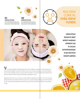 PSD 템플릿 편집 표지디자인 북디자인 출판디자인 여자 꽃 내지 리플렛 2단접지 북커버 오렌지 팜플렛 상반신 20대 성인 두명 눕기 뷰티 한국인 오렌지주스 피부관리 마스크팩 이미지템플릿 식물 과일 모션 사람 동양인 청년 과일주스 팩 파일형식