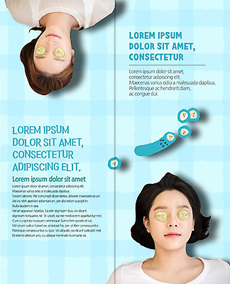 PSD 템플릿 편집 표지디자인 북디자인 출판디자인 여자 내지 리플렛 2단접지 북커버 오이 팜플렛 상반신 20대 성인 두명 뷰티 한국인 피부관리 오이마사지 이미지템플릿 채소 사람 동양인 청년 마사지 파일형식