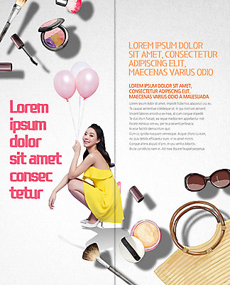 PSD 템플릿 편집 표지디자인 북디자인 출판디자인 여자 내지 리플렛 2단접지 북커버 한명 웃음 앉기 팜플렛 20대 성인 옆모습 선글라스 화장 뷰티 한국인 핸드백 붓 마스카라 퍼프 풍선 아이섀도 의료성형뷰티 이미지템플릿 1 안경 뷰포인트 가방 모션 표정 사람 동양인 청년 화장품 파일형식
