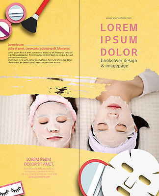 PSD 템플릿 편집 표지디자인 북디자인 출판디자인 여자 표지 리플렛 2단접지 북커버 팜플렛 상반신 20대 성인 두명 눕기 뷰티 눈감음 화장품 한국인 붓 손거울 마스크팩 인조속눈썹 이미지템플릿 모션 사람 동양인 청년 거울 속눈썹 팩 파일형식
