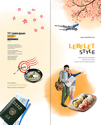 PSD 템플릿 편집 접시 표지디자인 북디자인 출판디자인 여자 표지 남자 리플렛 여행 2단접지 북커버 비행기 팜플렛 20대 성인 두명 일본 초밥 한국인 벚꽃 나뭇가지 가리킴 항공권 일본여행 여권 크로스백 여행지도 이미지템플릿 나무 식기 꽃 아시아 해외여행 지도 가방 항공교통 대중교통 사람 동양인 손짓 청년 티켓 일본음식 파일형식