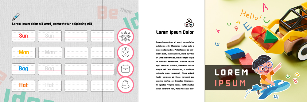 PSD 템플릿 편집 표지디자인 북디자인 알파벳 출판디자인 어린이교육 교육 남자 내지 어린이 리플렛 북커버 3단접지 비행기 영어교육 한명 팜플렛 블록 포크레인 장난감자동차 워크북 이미지템플릿 1 영어 항공교통 교재 대중교통 사람 장난감 중장비 파일형식