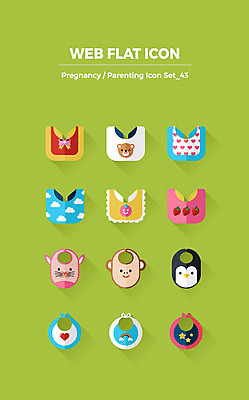 아이콘 사람없음 아기용품 다양 육아 플랫아이콘 웹아이콘 턱받이 2D아이콘 AI파일 다수 오브젝트 파일형식 벡터