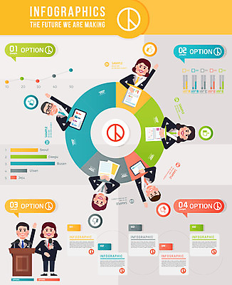 여자 남자 일러스트 회의 그래프 여러명 인포그래픽 토론 투표 선거 투표용지 투표소 후보 기표문양 국내일러스트 AI파일 문양 다수 비즈니스 사람 민주주의 파일형식 벡터