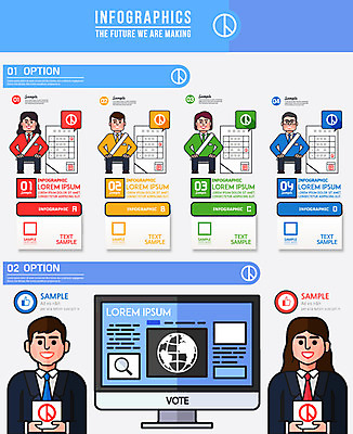 여자 남자 일러스트 그래프 여러명 모니터 인포그래픽 뉴스 투표 선거 아나운서 투표용지 투표소 후보 기표문양 국내일러스트 AI파일 직업 문양 다수 사람 컴퓨터 민주주의 파일형식 벡터