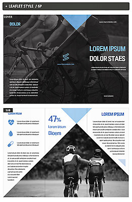 템플릿 표지디자인 여자 표지 남자 ZIP 내지 리플렛 3단접지 건강 팜플렛 여러명 성인 뒷모습 자전거 삼각형 인디자인 INDD 이미지템플릿 도형 뷰포인트 다수 사람 바이크 파일형식