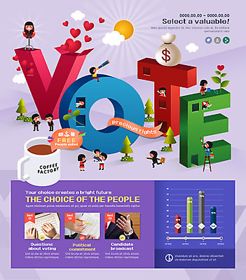 PSD 템플릿 손 여자 남자 커피 웹템플릿 그래프 이벤트페이지 이벤트 여러명 신체부위 태양 하트 돈자루 투표 선거 이미지템플릿 자연요소 모양 음료 다수 돈 사람 민주주의 페이지 파일형식