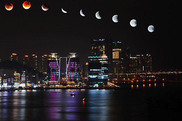 포토 JPG 바다 야경 자연현상 자연 빌딩 사람없음 야외 달 도시 해안도시 국내포토 자연요소 건물 야간 생태계 파일형식 풍경_경치