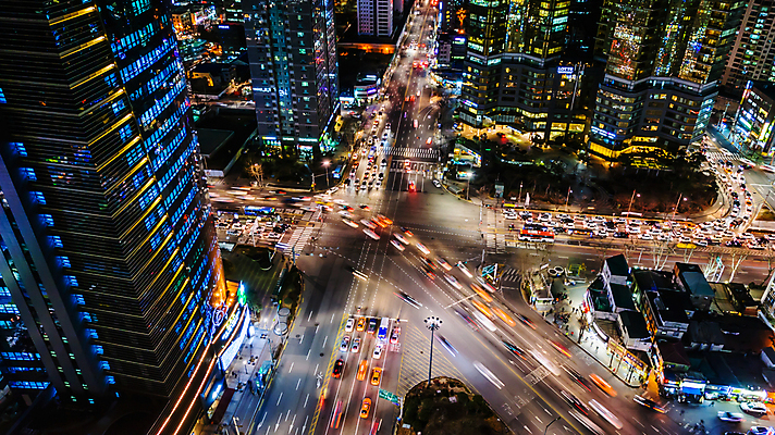 포토 JPG 도로 야경 자동차 서울 한국 빌딩 사람없음 야외 도심 교차로 국내포토 아시아 길 육상교통 교통시설 건물 도시 야간 파일형식 풍경_경치