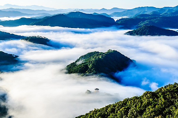포토 JPG 주간 자연 산 한국 풍경 사람없음 야외 안개 전라북도 산등성이 정자 운해 옥정호 국내포토 자연요소 건축물 아시아 호수 날씨 전라도 생태계 임실 파일형식 구름_자연