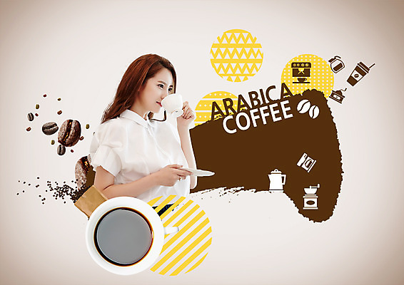 PSD 편집 편집이미지 여자 커피 한명 상반신 20대 성인 옆모습 종이봉투 한국인 원두 마시기 커피잔 찻주전자 핸드밀 이미지편집 1 음료 뷰포인트 모션 주전자 봉투 잔 사람 동양인 청년 커피용품 파일형식