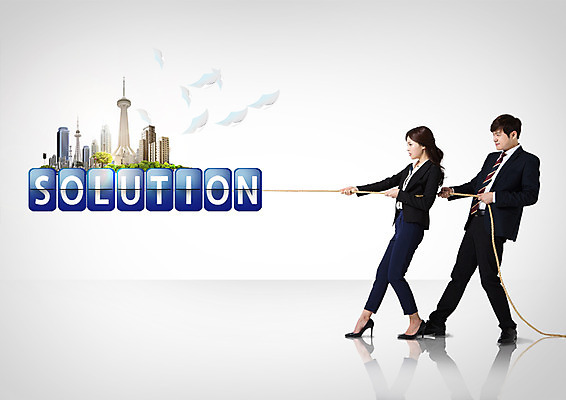 PSD 편집 편집이미지 여자 남자 밧줄 비즈니스 협력 서기 빌딩 20대 성인 두명 옆모습 한국인 비즈니스맨 비즈니스우먼 당기기 동료 솔루션 이미지편집 줄 뷰포인트 관계 모션 사람 동양인 청년 건물 직장인 파일형식