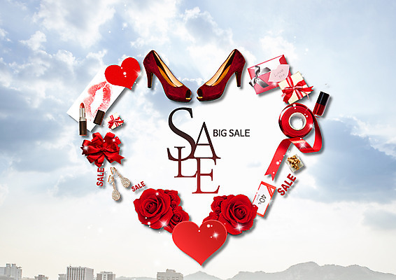 PSD 구름 편집 편집이미지 우먼라이프 리본 하늘 이벤트 빌딩 사람없음 선물상자 쇼핑 뷰티 장미 세일 귀걸이 립스틱 하트 하이힐 립글로스 입술모양 이미지편집 자연요소 모양 라이프스타일 꽃 구두 장신구 선물 건물 상자 화장품 여성화 파일형식