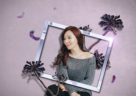 PSD 편집 편집이미지 우먼라이프 여자 꽃 40대 사각프레임 액자틀 한명 상반신 성인 뷰티 한국인 의료성형뷰티 이미지편집 식물 1 라이프스타일 중년 액자 프레임 틀 사람 동양인 사각형 파일형식