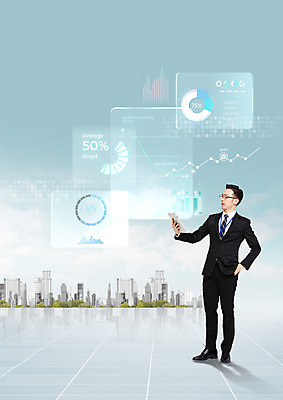 PSD 편집 편집이미지 남자 비즈니스 그래프 스마트라이프 한명 서기 빌딩 20대 성인 스마트기기 태블릿 한국인 비즈니스맨 스마트 터치스크린 홀로그램 4차산업 이미지편집 1 라이프스타일 산업 컨셉 모션 사람 동양인 청년 건물 전자제품 직장인 파일형식