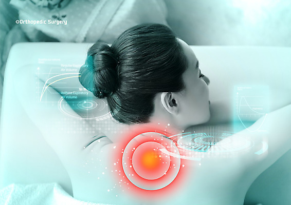 PSD 편집 편집이미지 여자 엎드리기 의학 한명 상반신 성인 뒷모습 신체부위 눕기 고통 질병 목통증 어깨통증 이미지편집 1 감정 뷰포인트 모션 사람 파일형식