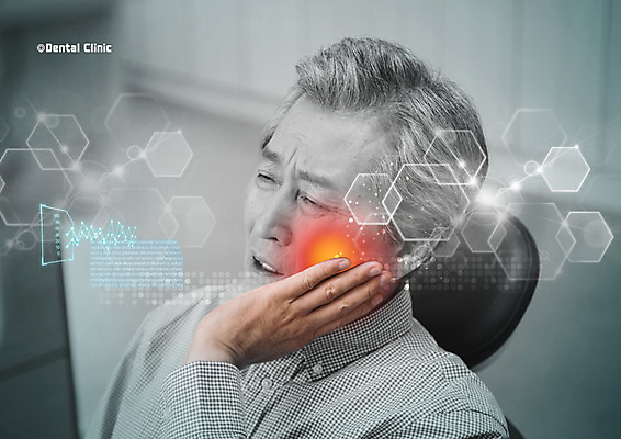 PSD 편집 편집이미지 노년 남자 의학 치과 한명 상반신 성인 고통 한국인 60대 질병 치통 홀로그램 이미지편집 1 감정 병원 사람 동양인 파일형식