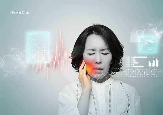 PSD 편집 편집이미지 여자 40대 의학 한명 상반신 성인 눈감음 고통 한국인 질병 치통 홀로그램 이미지편집 1 감정 중년 모션 사람 동양인 파일형식