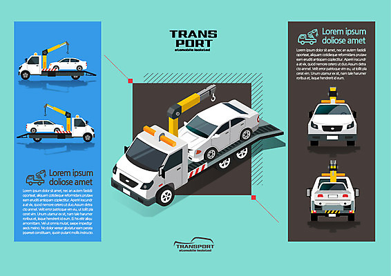 육상교통 교통수단 일러스트 사람없음 대형차 아이소메트릭 견인차 국내일러스트 AI파일 교통 자동차 특수차량 파일형식 벡터