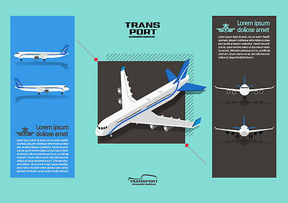 교통수단 일러스트 항공교통 비행기 사람없음 아이소메트릭 국내일러스트 AI파일 교통 대중교통 파일형식 벡터