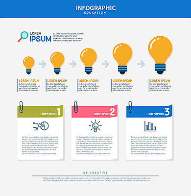 교육 화살표 일러스트 전구 그래프 사람없음 인포그래픽 클립 국내일러스트 AI파일 파일형식 벡터