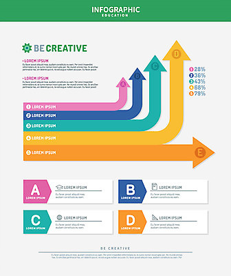 교육 화살표 일러스트 사람없음 사각형 인포그래픽 방향 상승 국내일러스트 AI파일 도형 컨셉 파일형식 벡터
