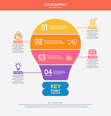 교육 일러스트 전구 그래프 사람없음 책 인포그래픽 국내일러스트 AI파일 파일형식 벡터