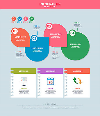 교육 일러스트 그래프 사람없음 인포그래픽 달력 메모지 순환 국내일러스트 AI파일 모션 사무용품 파일형식 벡터