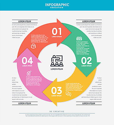 교육 화살표 말풍선 일러스트 사람없음 책 인포그래픽 국내일러스트 AI파일 파일형식 벡터