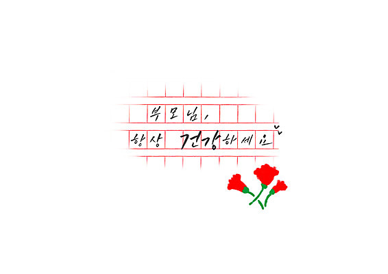 PSD 문장 일러스트 캘리그라피 건강 글자캘리그라피 한글 사람없음 부모 어버이날 카네이션 데이 원고지 국내일러스트 문자 기념일 꽃 가족 파일형식