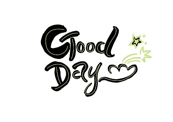 PSD 영어 행복 별 일러스트 캘리그라피 글자캘리그라피 사람없음 검은색 좋은날 국내일러스트 자연요소 문자 감정 컬러 파일형식