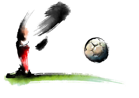 PSD 남자 스포츠 일러스트 캘리그라피 축구공 붓터치 축구선수 한명 신체부위 축구 다리 국내일러스트 1 공 축구용품 운동선수 사람 구기 파일형식