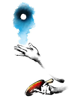 PSD 손 스포츠 일러스트 캘리그라피 서브 한명 신체부위 양손 탁구채 탁구 탁구공 국내일러스트 1 공 사람 구기 라켓 탁구용품 파일형식