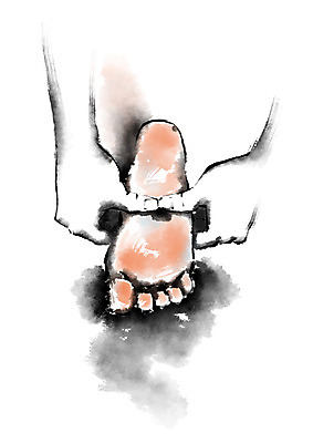 PSD 손 일러스트 캘리그라피 손짓 두명 신체부위 뷰티 스파 마사지 지압 발바닥 발마사지 주무르기 국내일러스트 모션 발 사람 파일형식