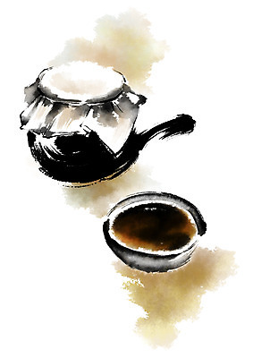 PSD 일러스트 캘리그라피 의학 사람없음 치료 한의학 사발 질병 한약 약탕기 국내일러스트 주방용품 약 사기그릇 파일형식