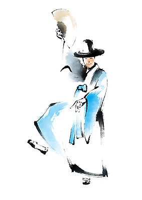 전신 PSD 한국문화 한국전통 전통 남자 일러스트 캘리그라피 한명 서기 성인 춤 부채 한복 양반 부채춤 국내일러스트 갓모자 모자_잡화 1 동양문화 모션 문화예술 전통소품 한국 사람 전통의상 전통공연 전통무용 신분 파일형식