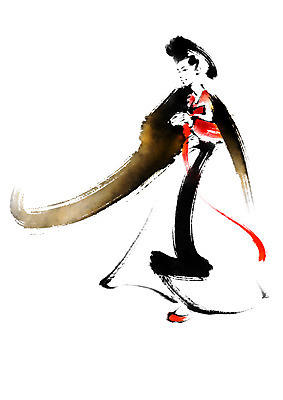 전신 PSD 한국문화 한국전통 전통 여자 일러스트 캘리그라피 한명 서기 성인 한복 국내일러스트 1 동양문화 모션 한국 사람 전통의상 파일형식